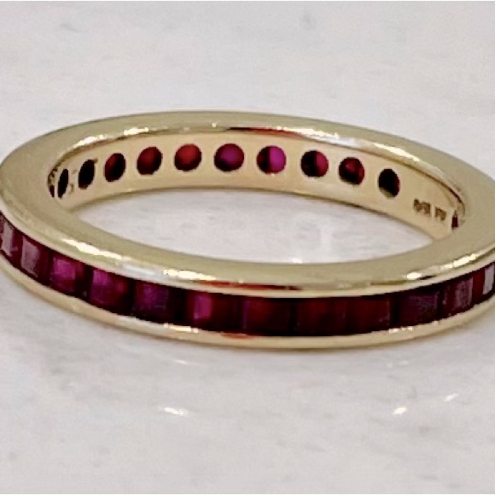 Ruby Eternity Band, 18K Solid Yellow Gold